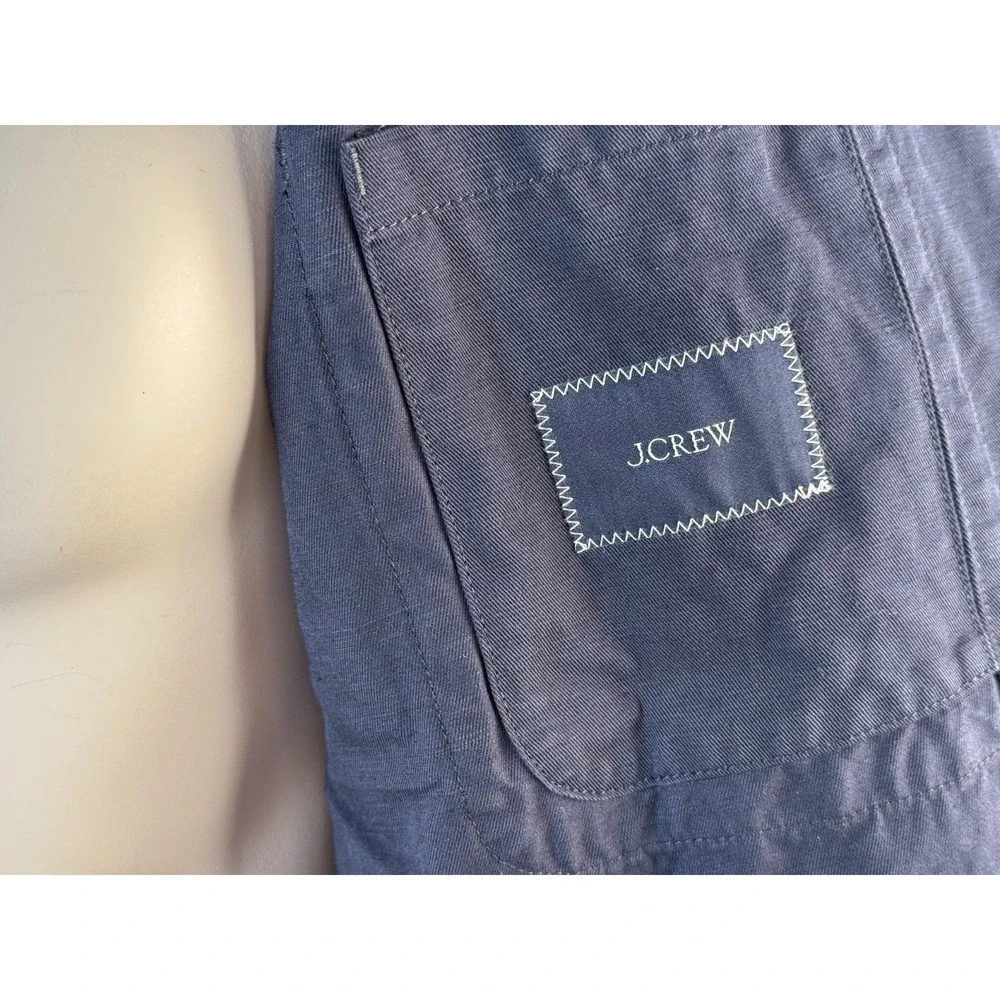 J Crew Garment Dyed Cotton Linen Chino Suit Jacket Men 40 EUC $178 Unlined AX270